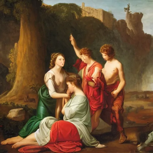 Image similar to shepherds of arcadia