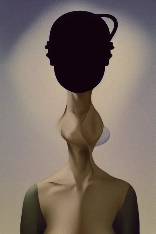 Image similar to woman wearing oculus and digital glitch head edward hopper and james gilleard, zdzislaw beksisnski, higly detailed
