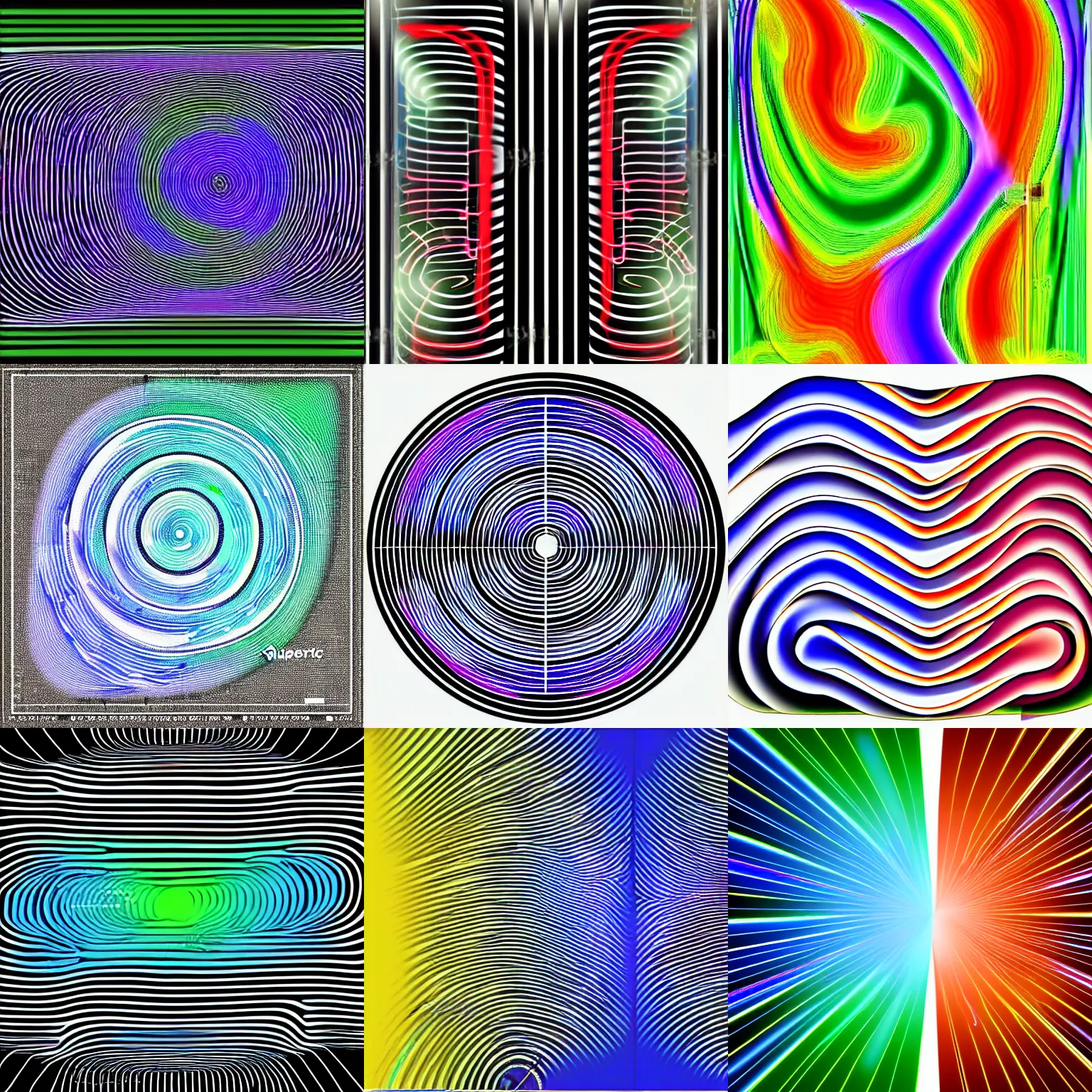 Prompt: doppler effect representation, energy graphics, very artistic, symmetric