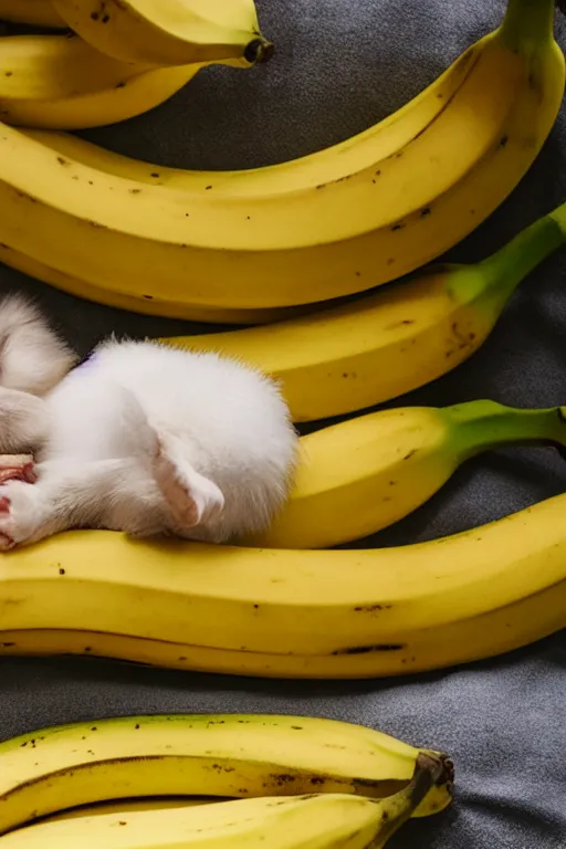 Image similar to banana sleeping in a bed