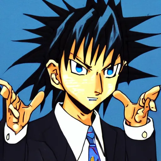 Image similar to yugi moto as president of the united states