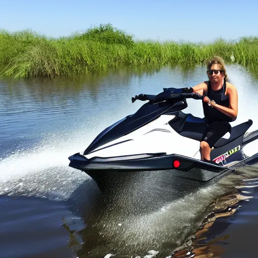 Image similar to a jetski in a swamp