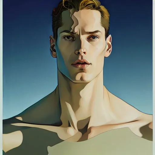 Image similar to art by joshua middleton, a tall chrome - skinned god walks the earth, reflective skin, chrome, skin with a mirrror like finish