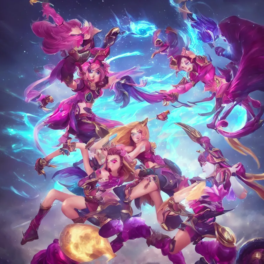 Image similar to Trending on ArtStation, League of Legends, Star Guardians