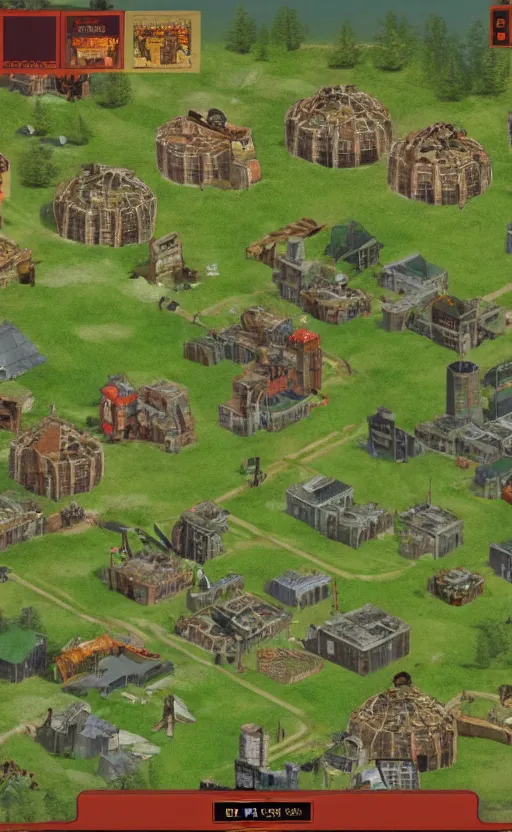 Image similar to screenshot from that 9 0 s rts game about managing a decaying national park. shows the ui