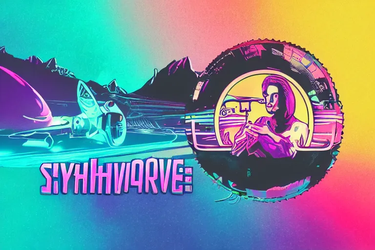 Image similar to synthwave belong logo social album cover