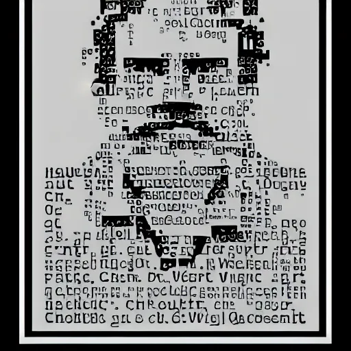 Image similar to charles darwin ascii art