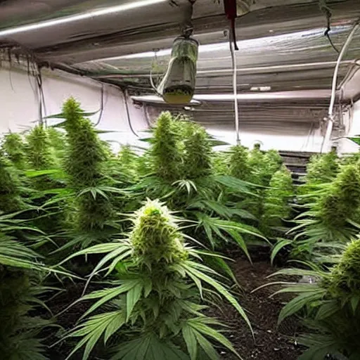 Image similar to cannabis factory in slow motion