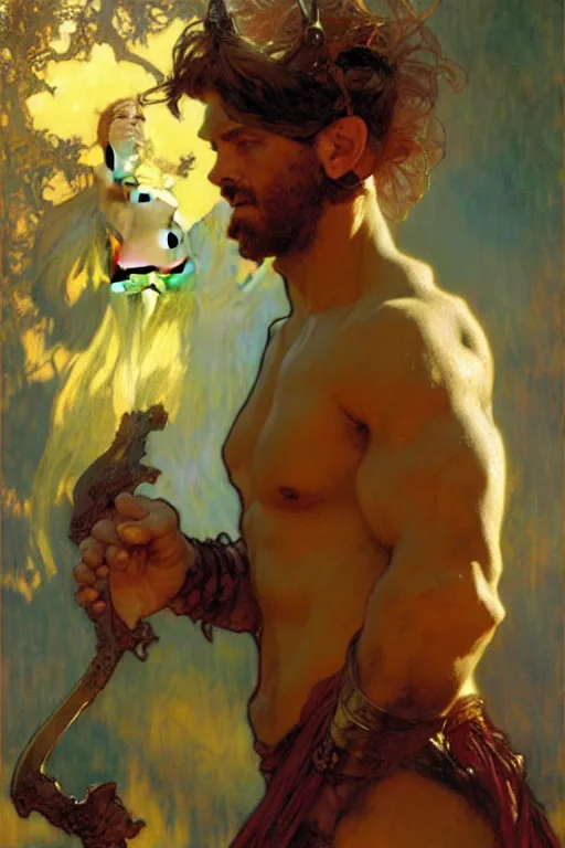 Image similar to hercules, painting by gaston bussiere, craig mullins, greg rutkowski, alphonse mucha