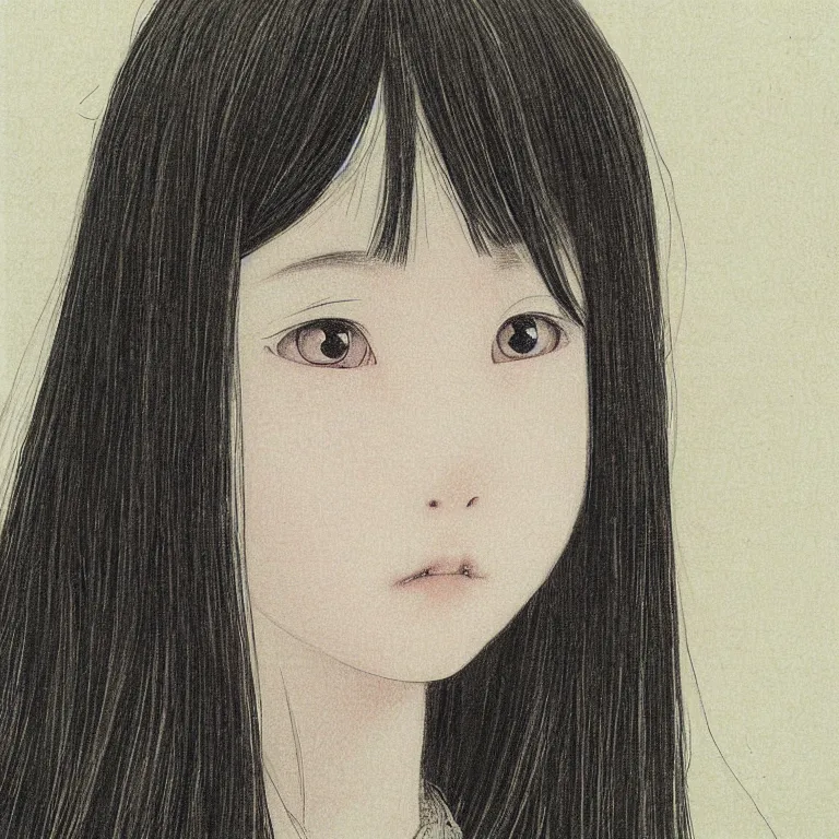 Image similar to young girl by chika umino, detailed