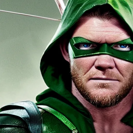 Prompt: Sam Worthington as Green Arrow