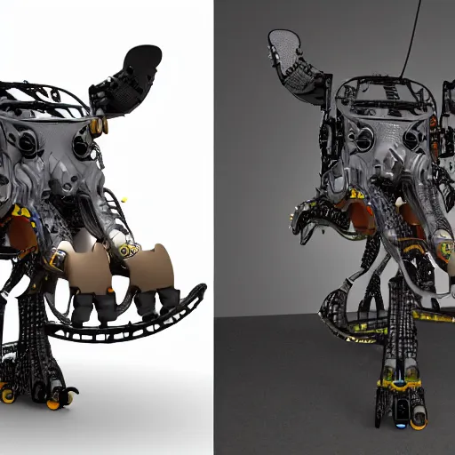 Image similar to boston dynamics bigdog high resolution intricated details