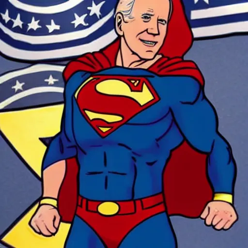 Image similar to joe biden as superman