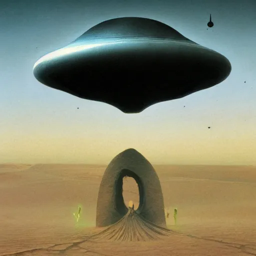 Prompt: ufo crashes into the desert, beksinski, wayne barlowe, very coherent symmetrical artwork, cinematic, hyper realism, high detail, octane render, 8 k