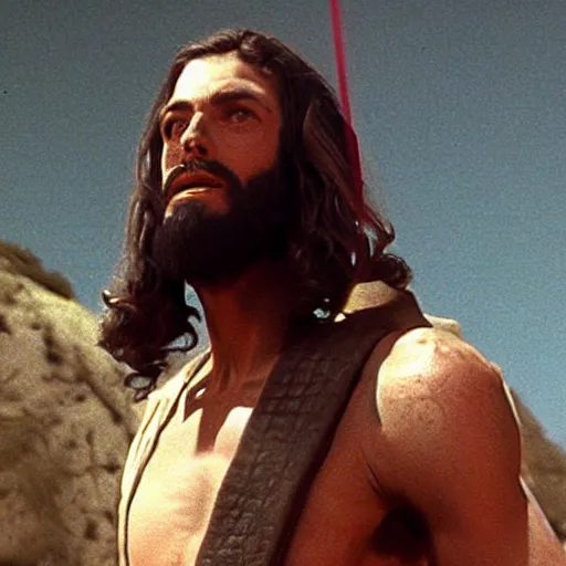Prompt: a film still of adam ( from the bible ) in star wars 1 9 7 7, realistic, photorealistic, detailed,