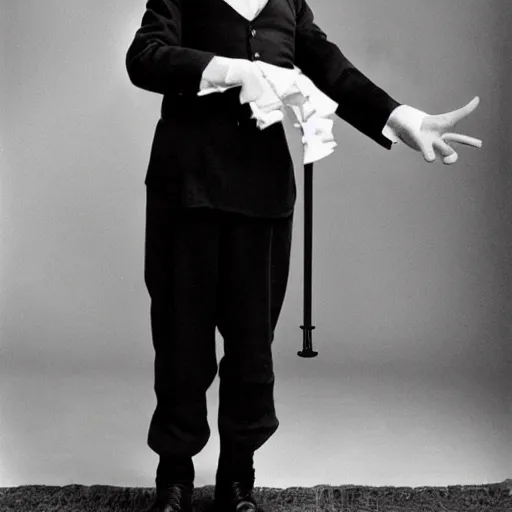 Image similar to mr bean as charlie chaplin