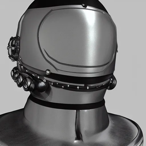 Image similar to highly detailed futuristic pressure helmet