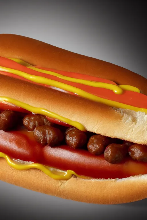 Image similar to mcdonalds hot dog hamburger, commercial photography