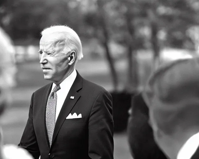 Image similar to president joe biden face to face with president joe biden, nikon 3 5 mm, photograph