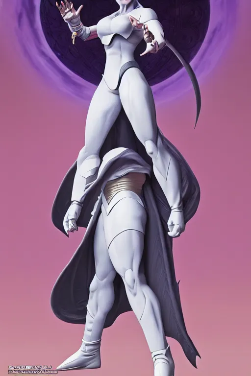 Image similar to Moon Knight mixed with Buuhan 2 Dragon Ball Xenoverse 2, RPG Reference, art by ilya kuvshinov, artgerm, Alphonse mucha, and Greg Rutkowski, Trending on Artstation, octane render, Insanely Detailed, 8k, HD