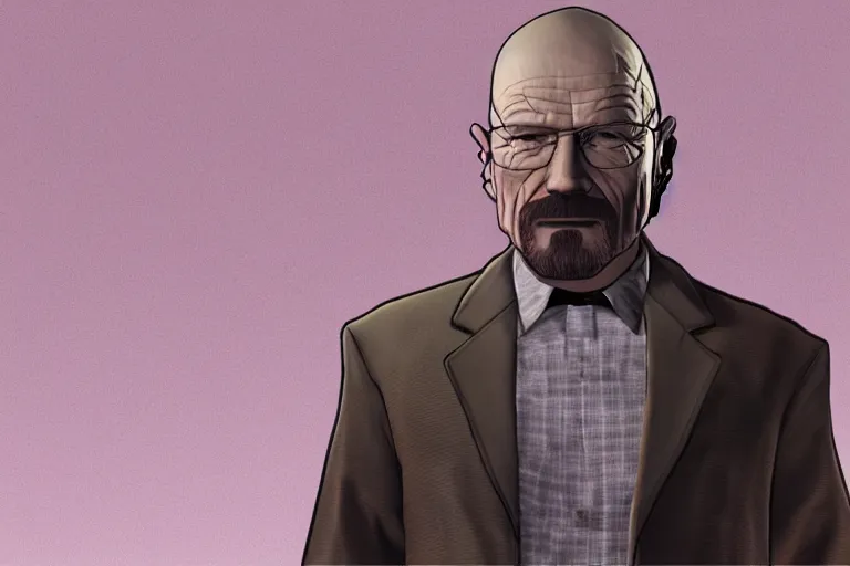 Prompt: Walter White as a character in the video game Friday Night Funkin,