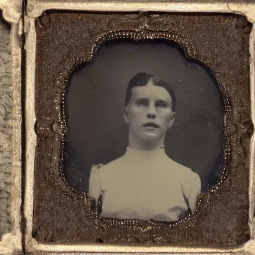 Image similar to tintype photo of a creepy