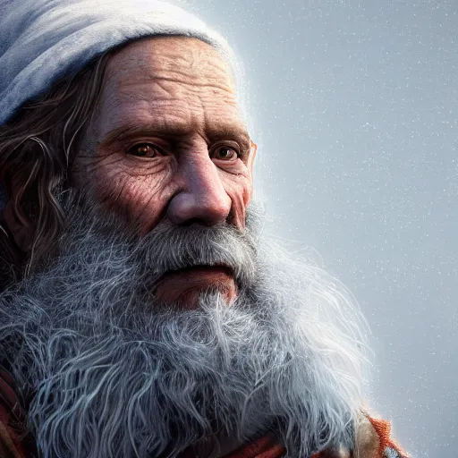 Prompt: realistic portrait of a human hobo druid, fantasy book, high detail, 8 k, octane render painting, dark fantasy