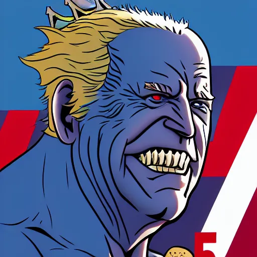 Image similar to portrait of joe biden cosplay as king shark, ultra detailed, 8 k resolution