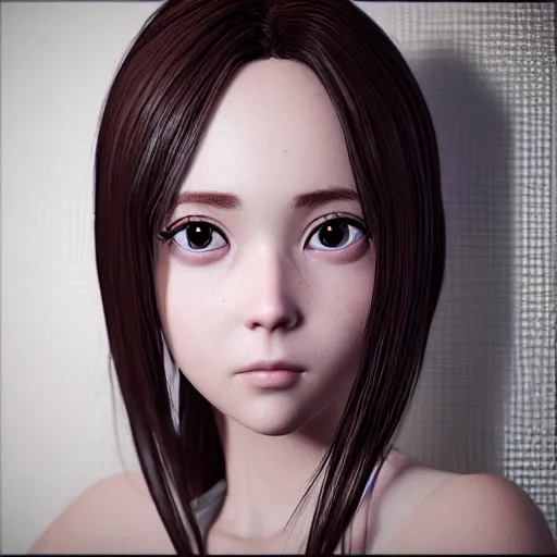 Prompt: “amazing photorealistic unreal engine 5 render RTX portrait of beautiful anime girl with big eyes and magic haircut. NVIDIA hairworks. Raytracing. Ultra max settings.”