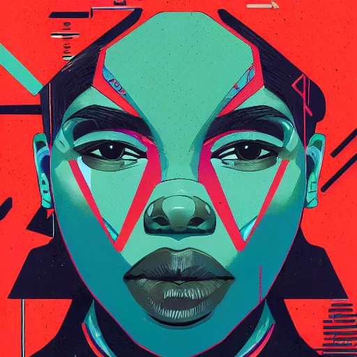 Prompt: Wakanda profile picture by Sachin Teng, asymmetrical, Organic Painting , Matte Painting, geometric shapes, hard edges, graffiti, street art:2 by Sachin Teng:4