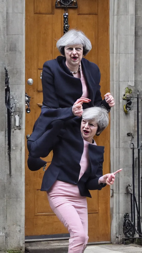 Image similar to theresa may as a goblin