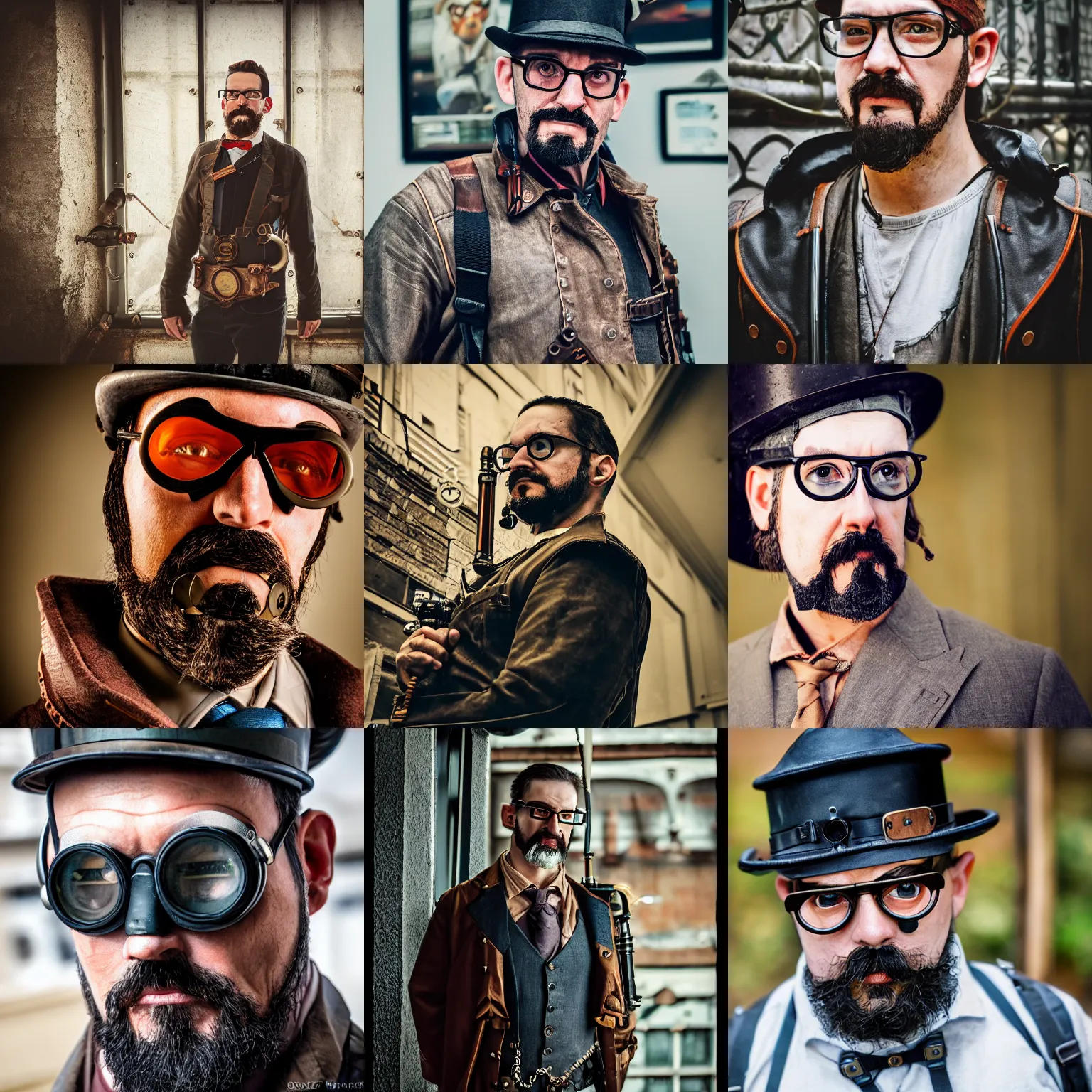Prompt: steampunk gordon freeman, XF IQ4, 150MP, 50mm, F1.4, ISO 200, 1/160s, natural light, Adobe Lightroom, photolab, Affinity Photo, PhotoDirector 365