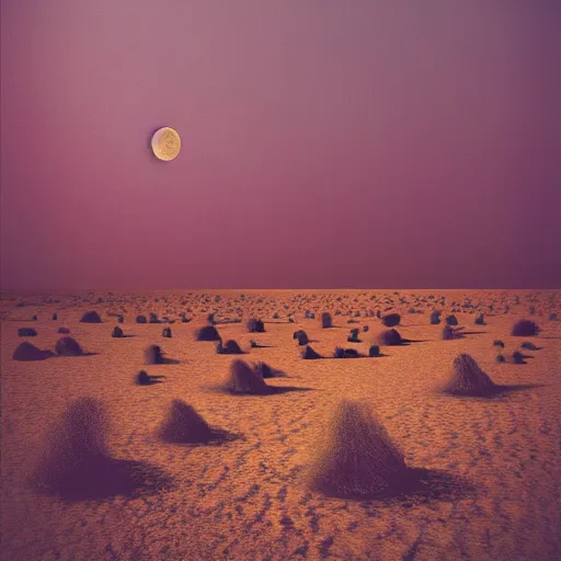 Image similar to a surreal Black moon in a desert oasis by Salvador Dali, dark vibes, pastel lighting, high contrast, cinematic, depth of field, 8k