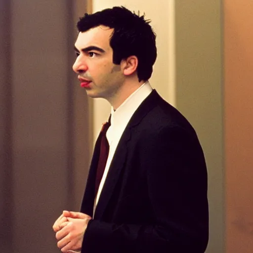 Image similar to “a still of Nathan Fielder in Eyes Wide Shut”