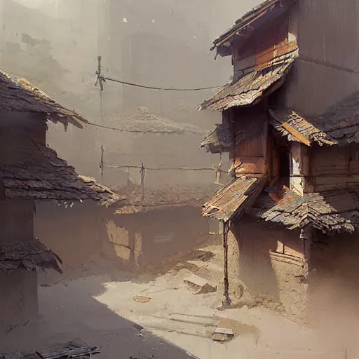 Image similar to isometric perspective by wooden ancient architecture, by craig mullins by jakub rozalski