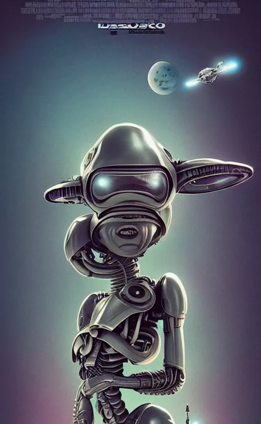 Image similar to cute, imaginative, alien poster art, movie art, alluring, by lucusfilm, weta studio, 8 k, denoised