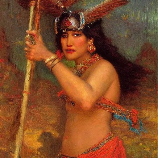 Image similar to montezuma painted by gaston bussiere