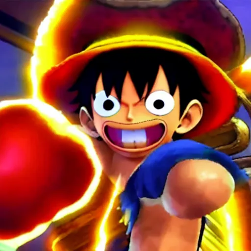Prompt: monkey d. luffy in super smash bros. ultimate