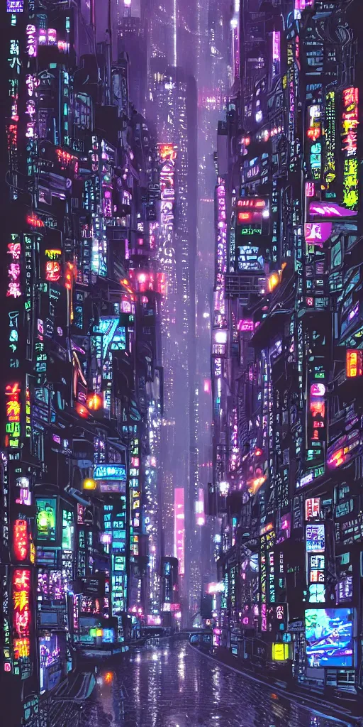 prompthunt: anime, cyberpunk, wallpaper, futuristic city, rain