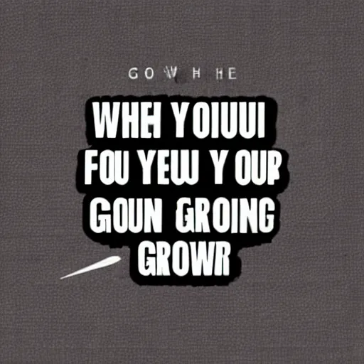 Prompt: when you focus on you, you grow. When you focus on shit, shit grows