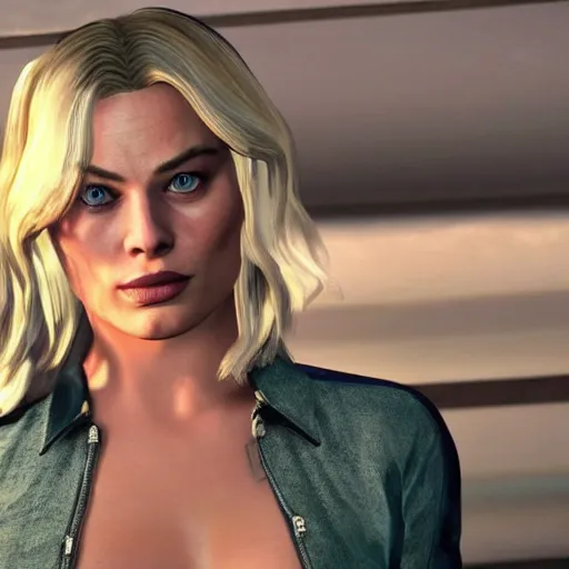 Image similar to Margot Robbie in GTA V.
