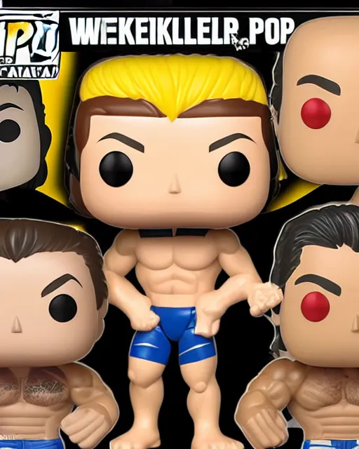 Image similar to Wrestler Funko Pop. Photographic, photography