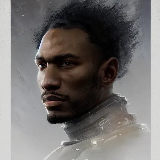 Prompt: A black male of the Minmattar race in Eve-Online inside a station, gorgeous, beautiful, intricate, highly detailed, digital painting, artstation, oppressive lighting, sci-fi concept art, sharp focus, illustration, art by greg rutkowski and alphonse mucha