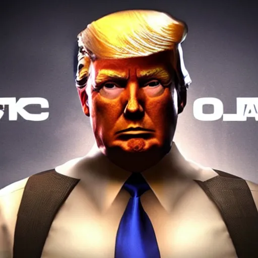 Image similar to a screenshot of Donald Trump in Call of Duty: Black Ops 3