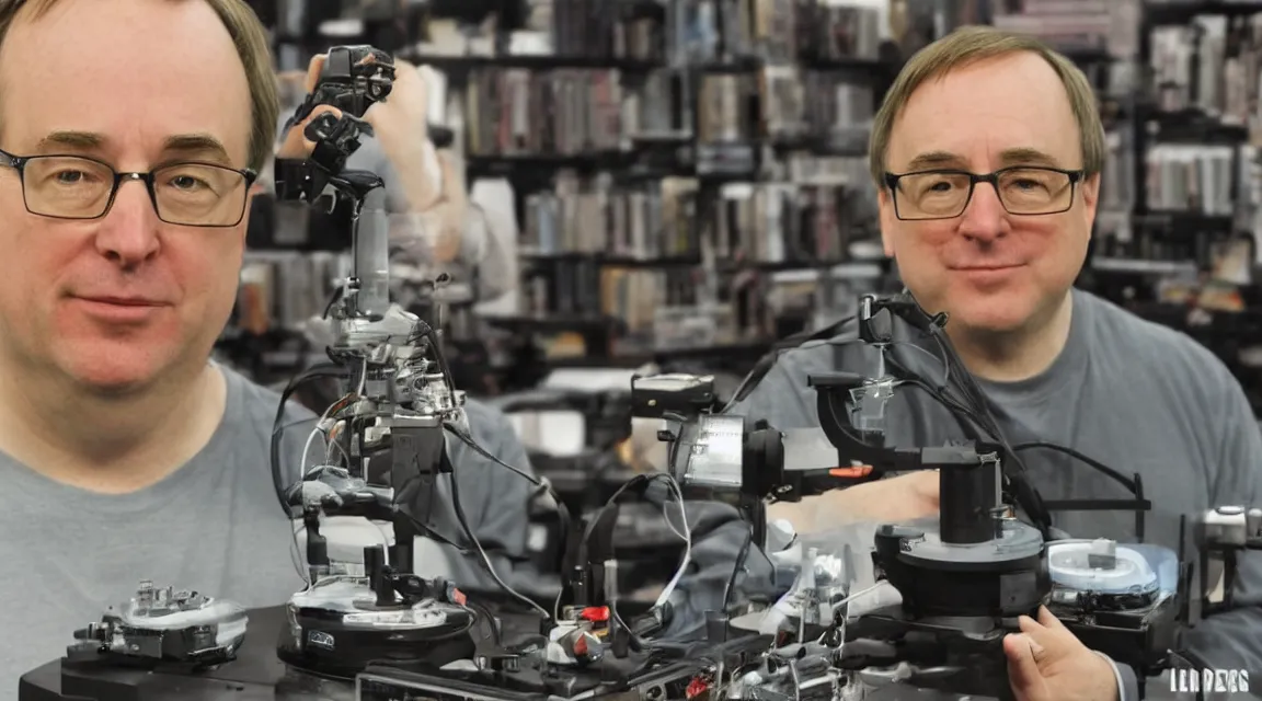 Image similar to vinil scale figure of Linus Torvalds, photo product