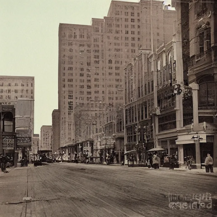 Image similar to color photograph, downtown jacksonville florida, 1 9 0 5, 8 k, medium - format print