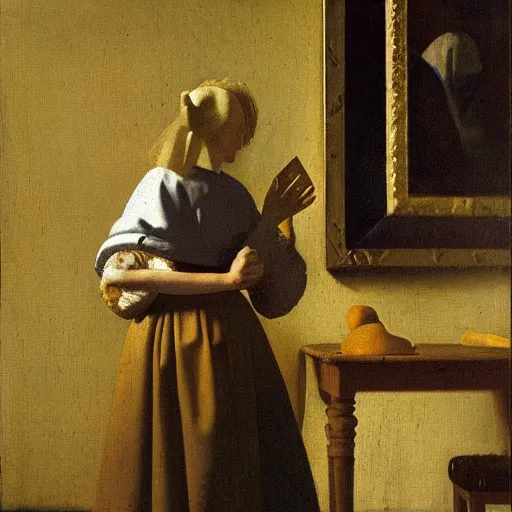 Prompt: an empty oyster, by johannes vermeer