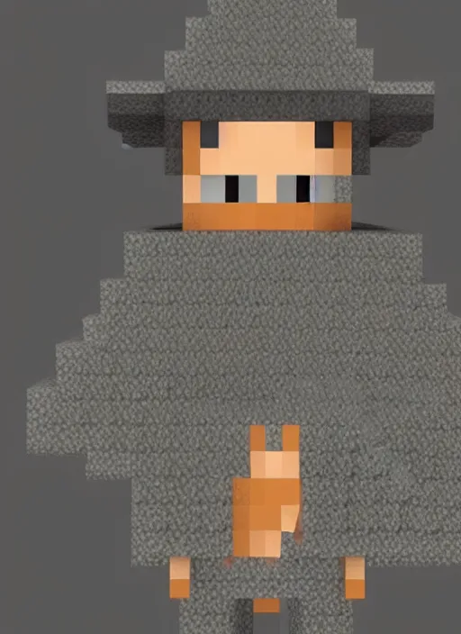 Prompt: an evil wizard named lalu, in minecraft, realistic