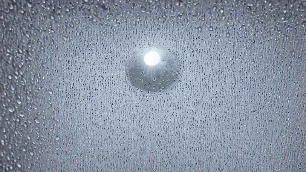 Prompt: shower stall, tile, water drops, bottom view, side white light, large drop, fast shutter speed, high speed, action photo, 1/1000 sec shutter, low angle, from below, worms eye view, , cinematic, 4k, 8k,