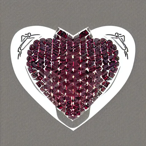 Image similar to cut crystal heart logo